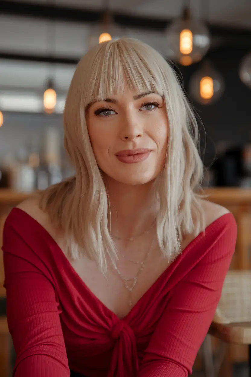 Gorgeous strokes of Inspo Summer 2025 Classic platinum bean with a full bang