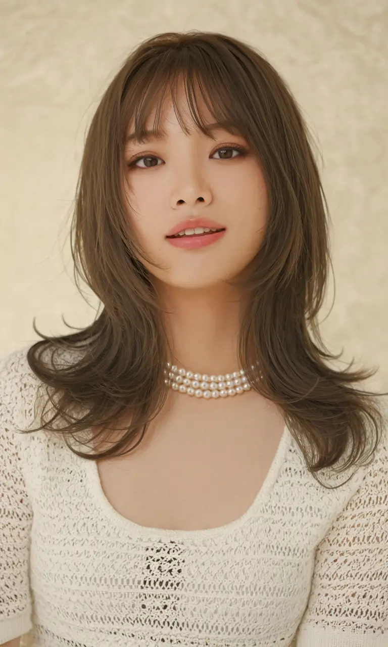 Gorgeous strokes of Inspo Summer 2025 Printed layers with Korean air bangs