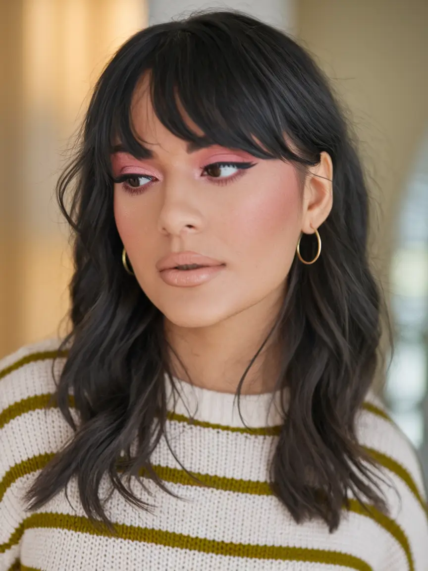 Gorgeous strokes of the Inspo Summer 2025 Shaggy Waves and soft French bangs