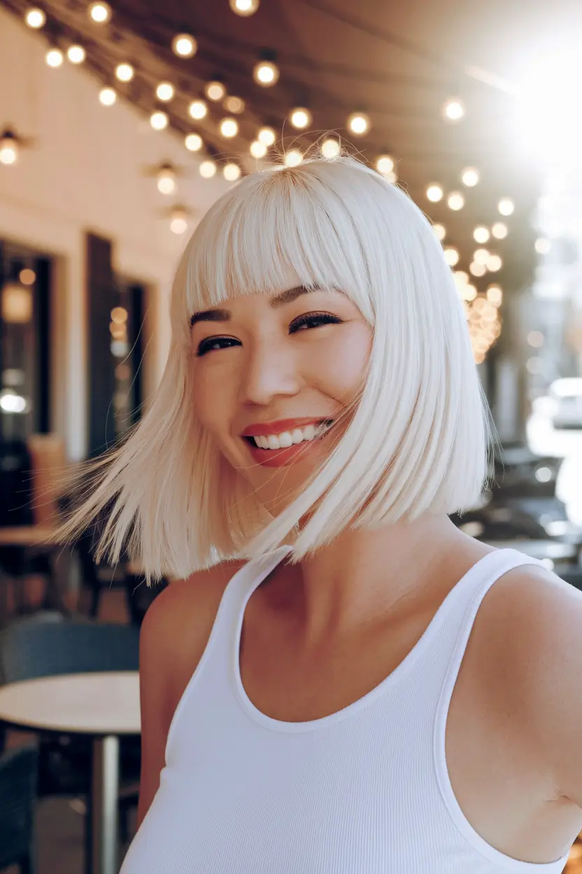 Gorgeous strokes of the Inspo Summer 2025 Platinum Power Bob with dumb shots