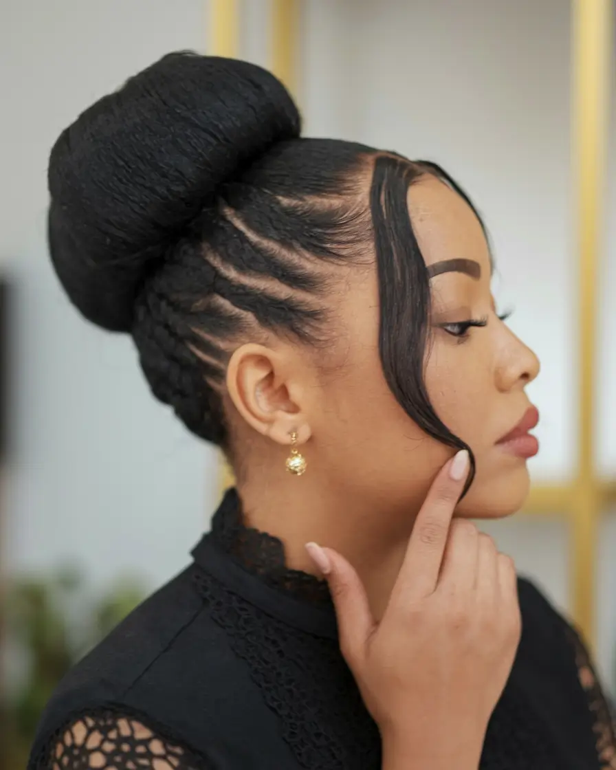 Great ideas of long hair for the summer of 2025 with a high, wrapped buns with sculptural edges