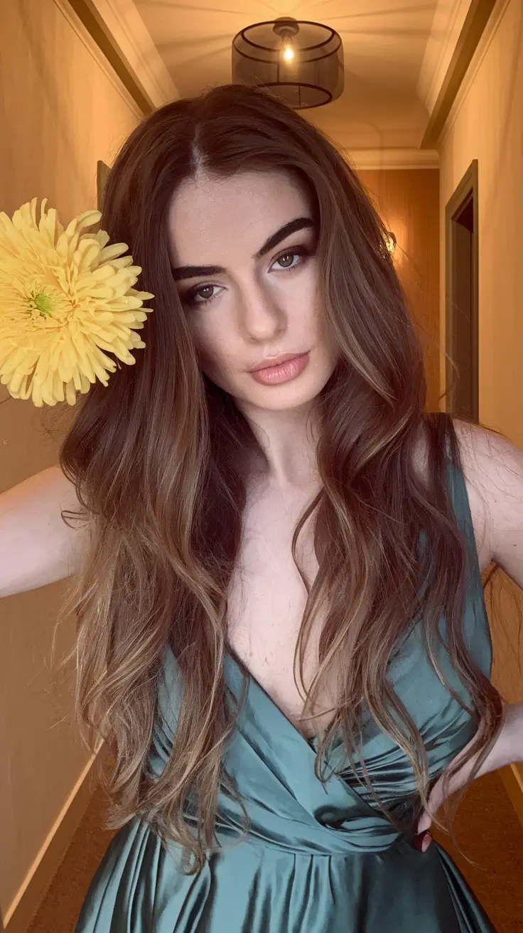 Magnificent long hair ideas for the summer of 2025 romantic brown waves with a natural part