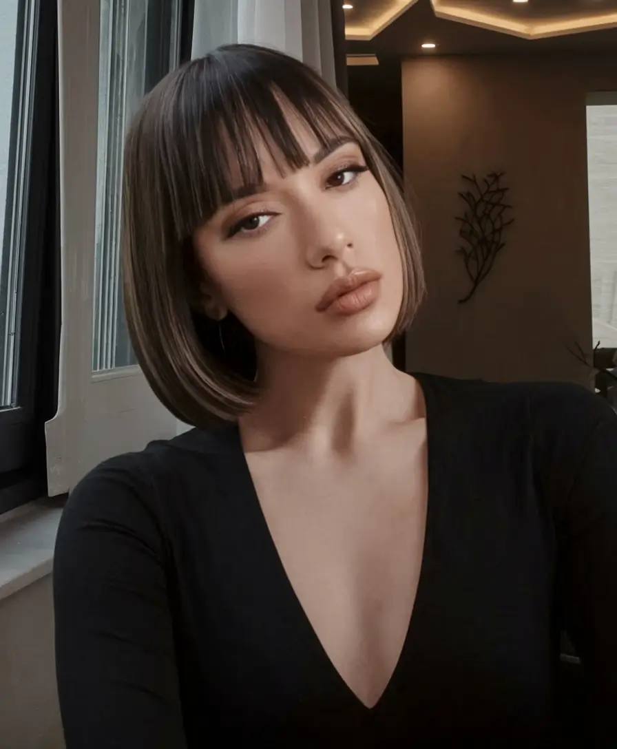 Ideal haircuts for oval faces - a dumb cut with microcans
