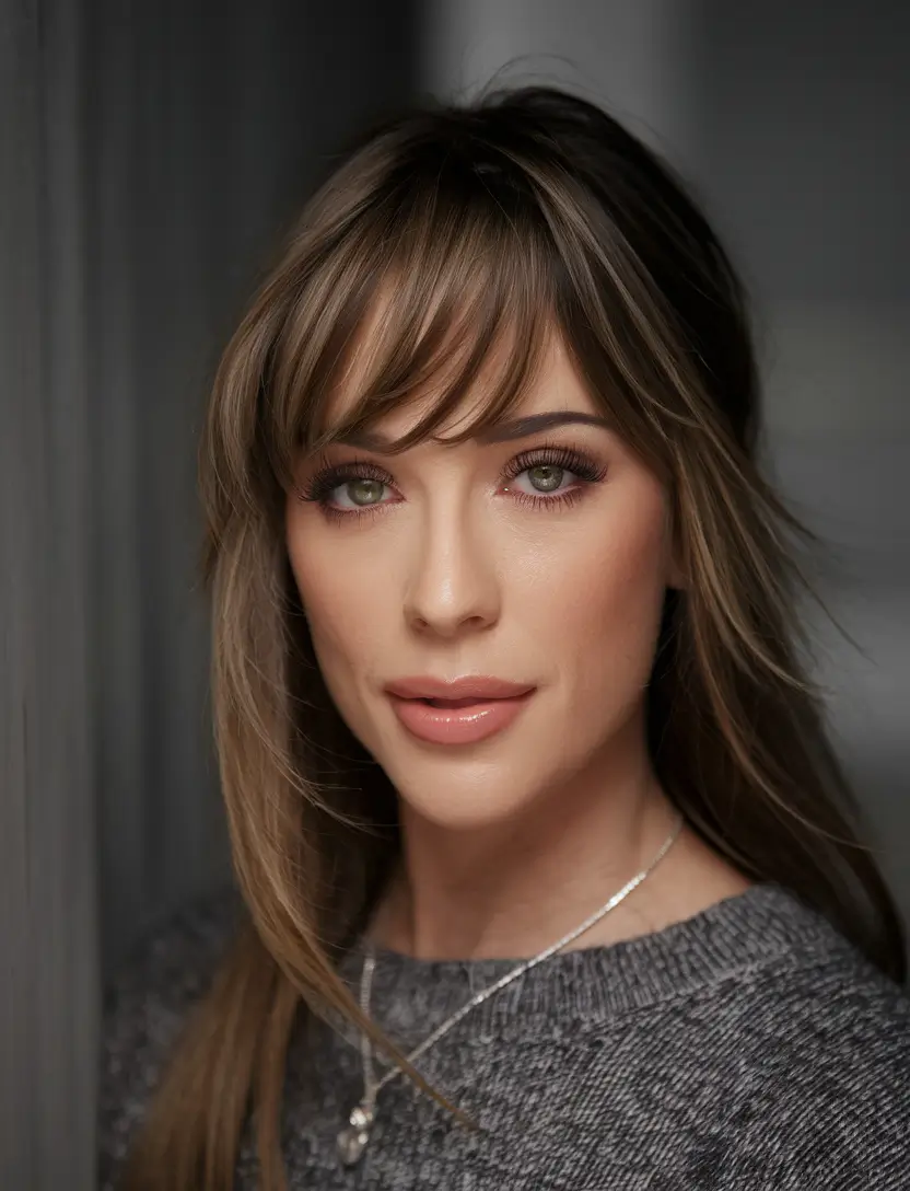 Ideal haircuts for oval faces - thin layers and long front strokes