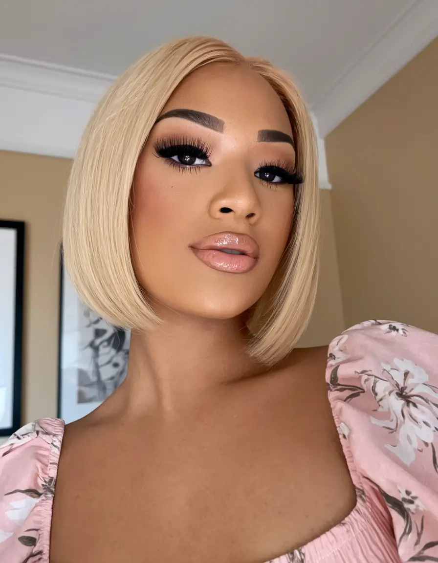 Gorgeous haircuts for women for women Summer blonde bob with soft edge