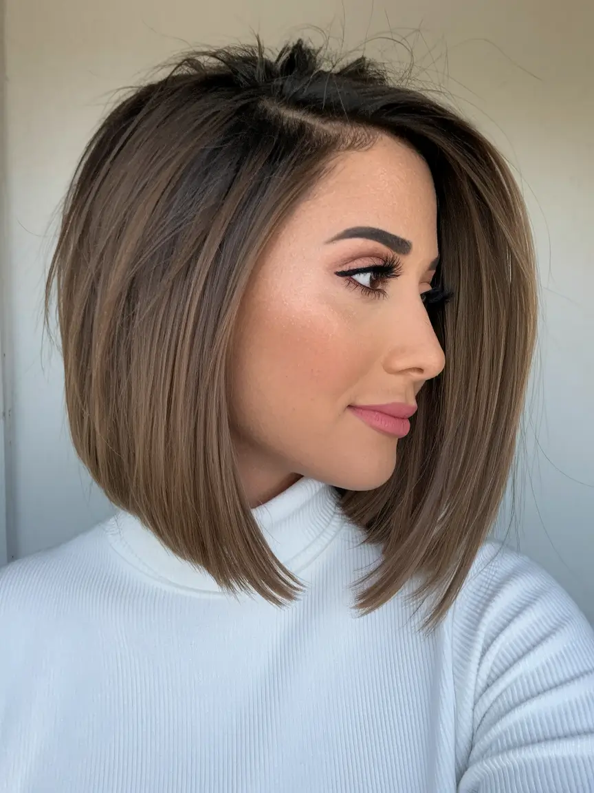 BOB chic haircuts volumetric inverted fraction with soft texture