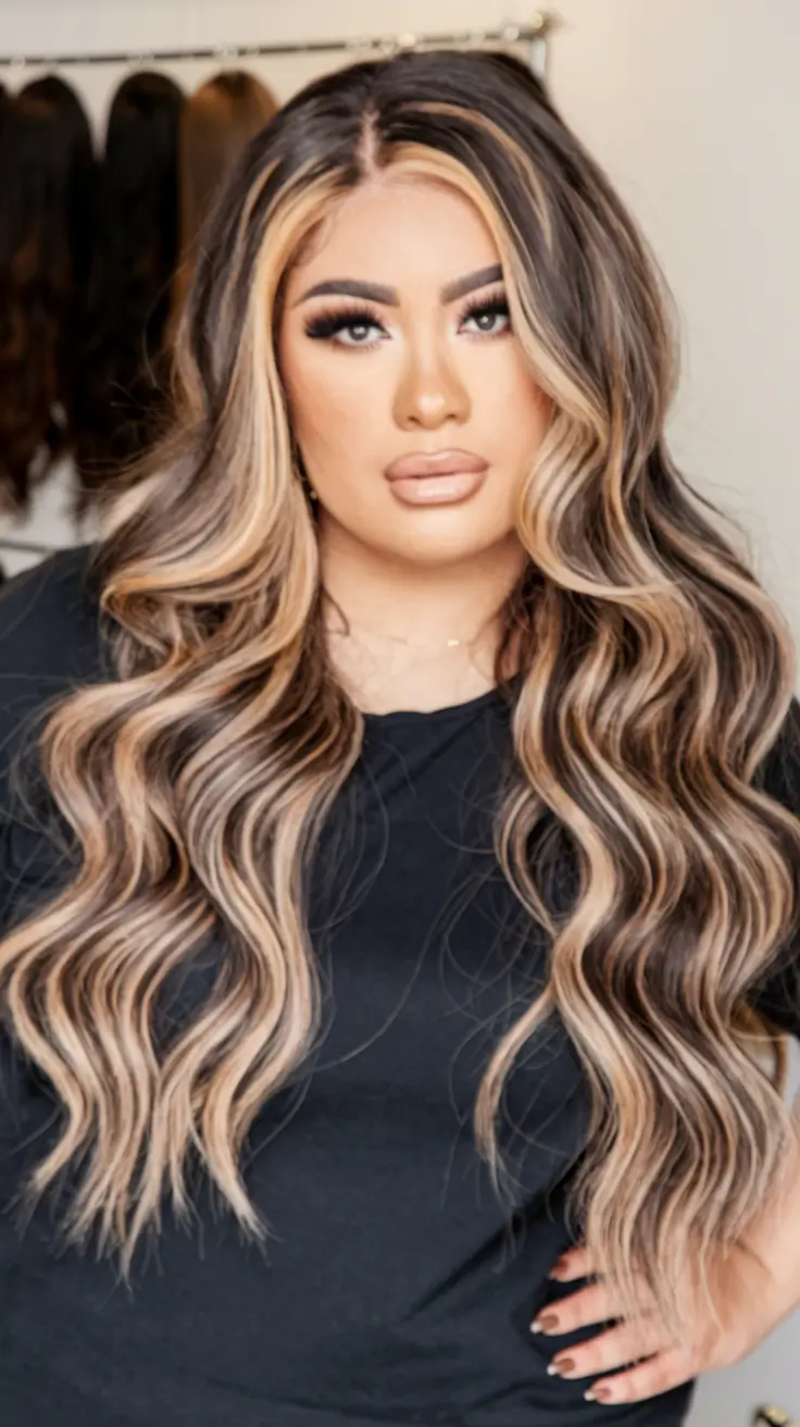 Haircuts plus the size of a woman long length modern waves with bold moments