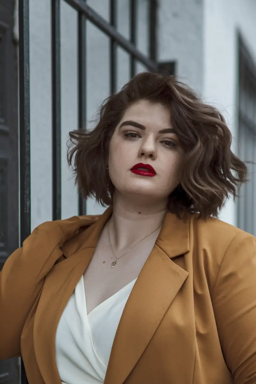 Short haircuts for large women plus the size of a textured bean -length chin with an attitude