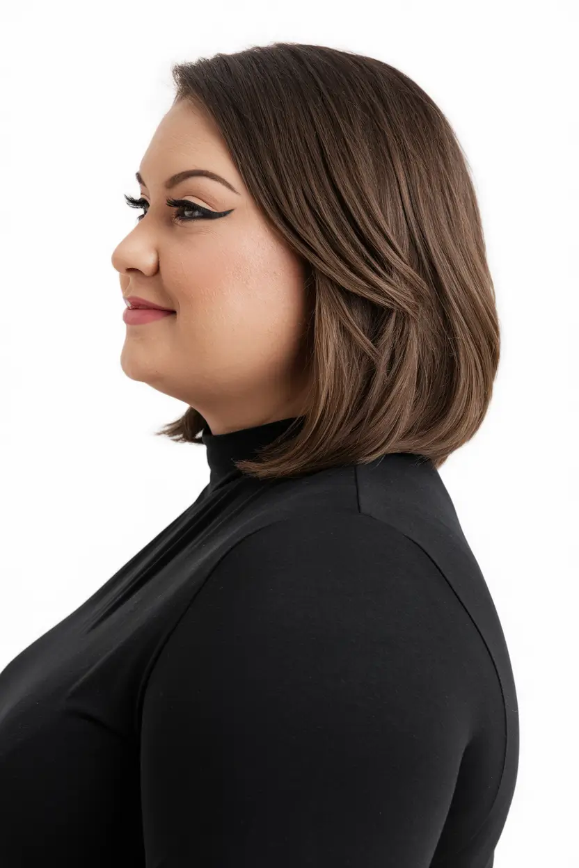 Short sophistication with short length with soft finish short haircuts for large women plus size