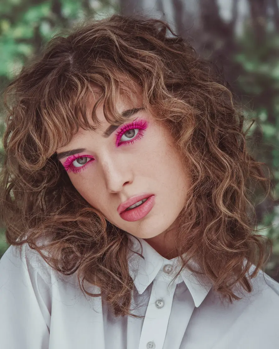 Vershiy Burning haircuts-annual curls for the summer 2025+French style of medium length with fringe