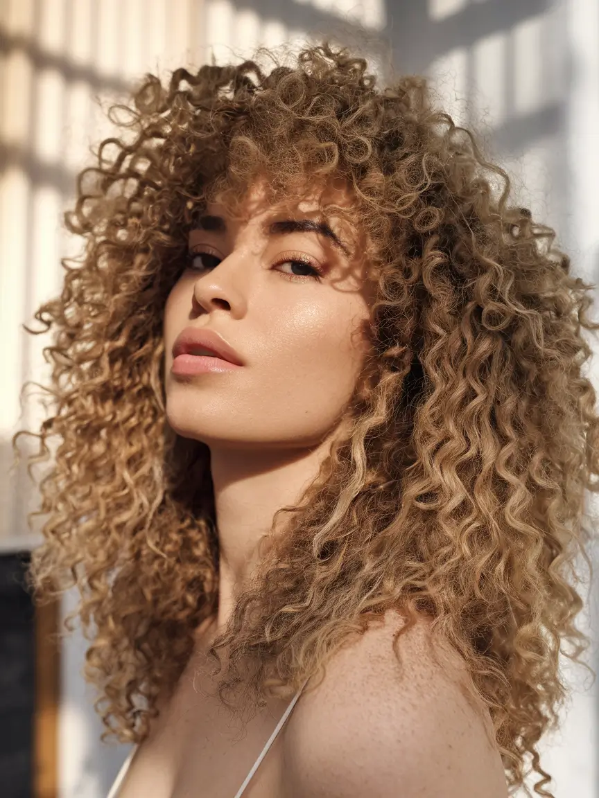 Verse haircuts inspiration - natural curls for the summer of 2025+gold spiral layers