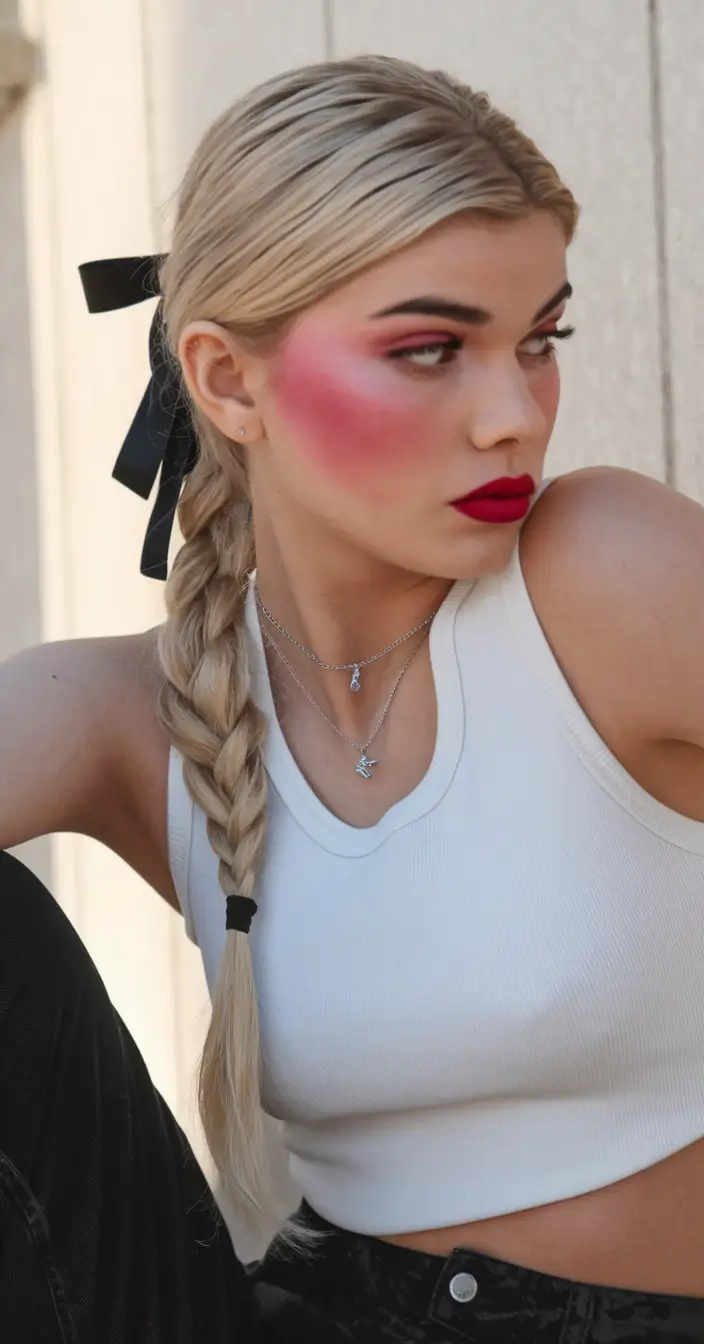 Light summer hairstyles with lateral minimalism with bold contrast