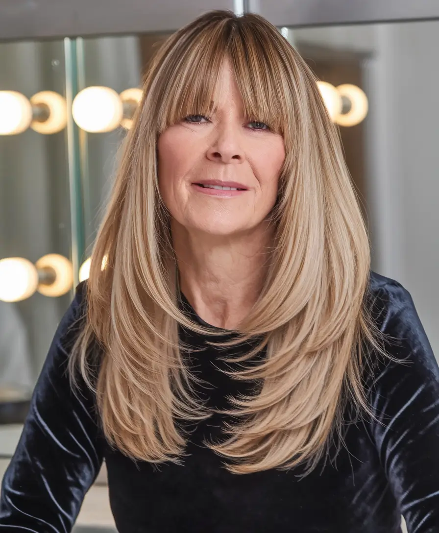Autumn 2025 Haircuts for women 50+ fringe light layers with retro -herakra