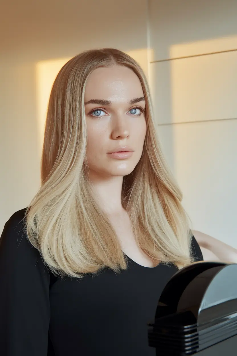Autumn hair color for blondes caramel low light long