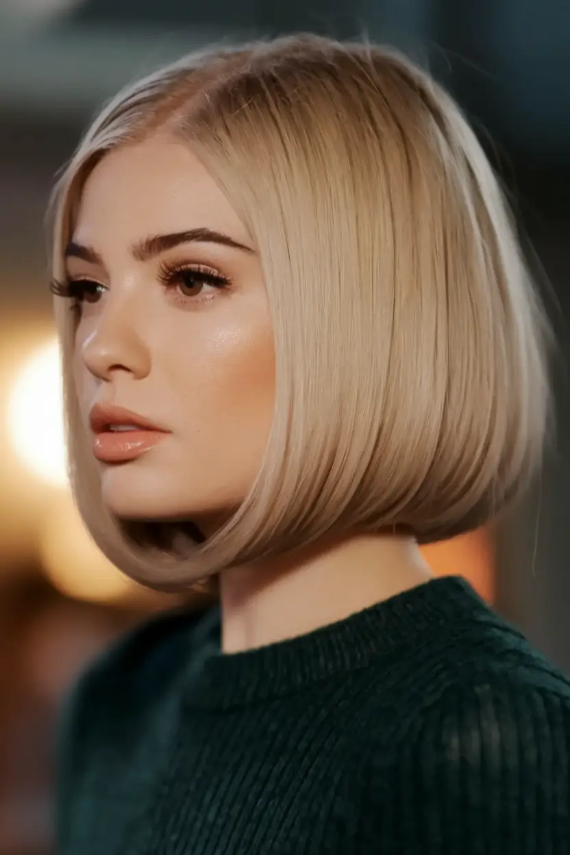 Autumn hair for light and sharp with an ice shade