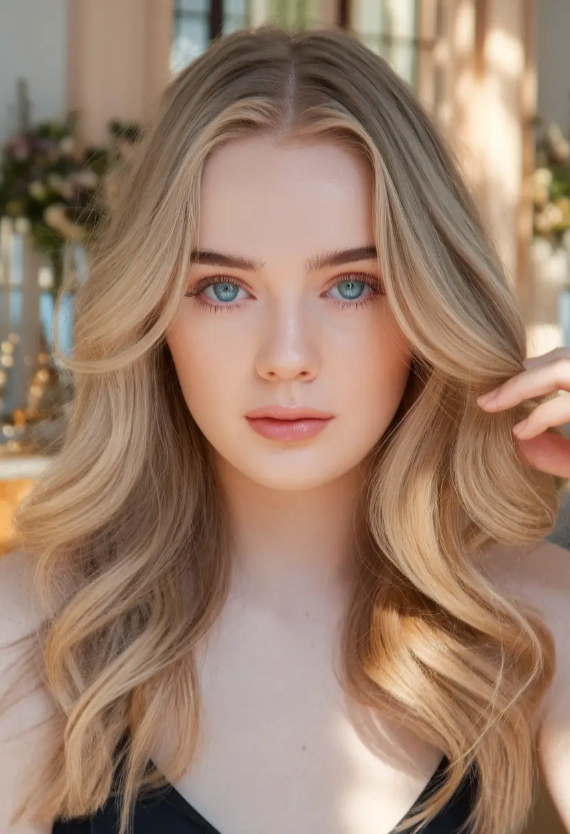 Autumn hair for waves and whispering caramel tones