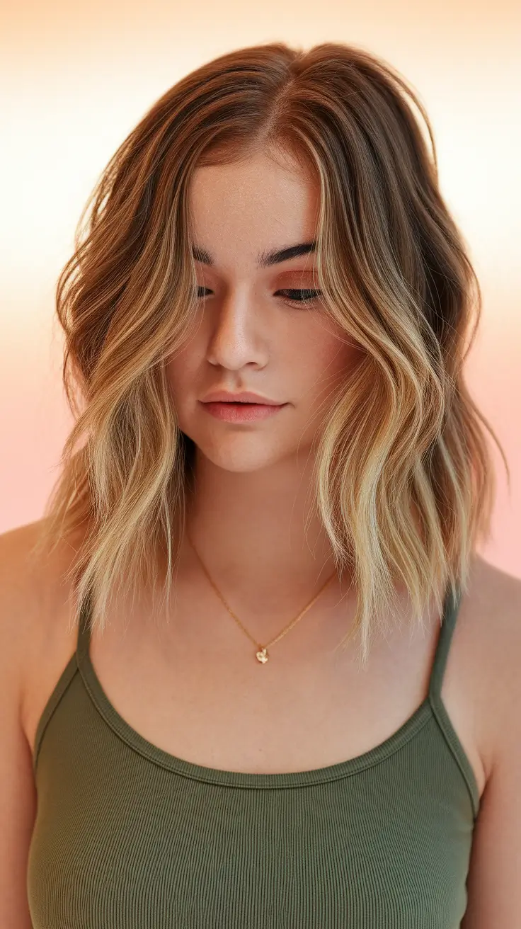 Autumn hair color for blondes is textured and fashionable with living light