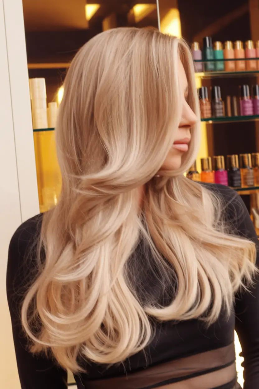 Lighted hair color for blondes soft layers and light light-light-light