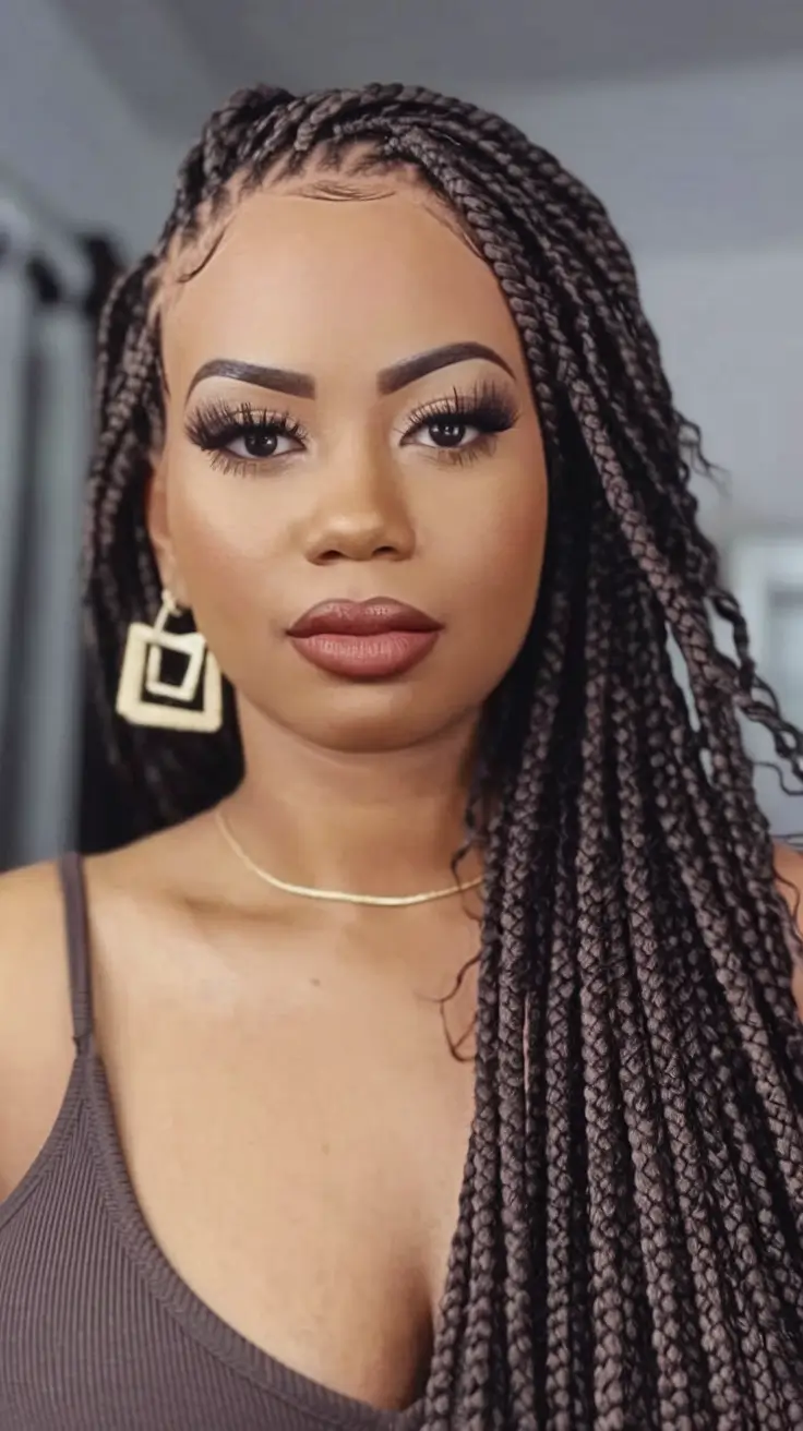 Magnificent braids for black women Summer 2025+classic medium -sized boxes with the side