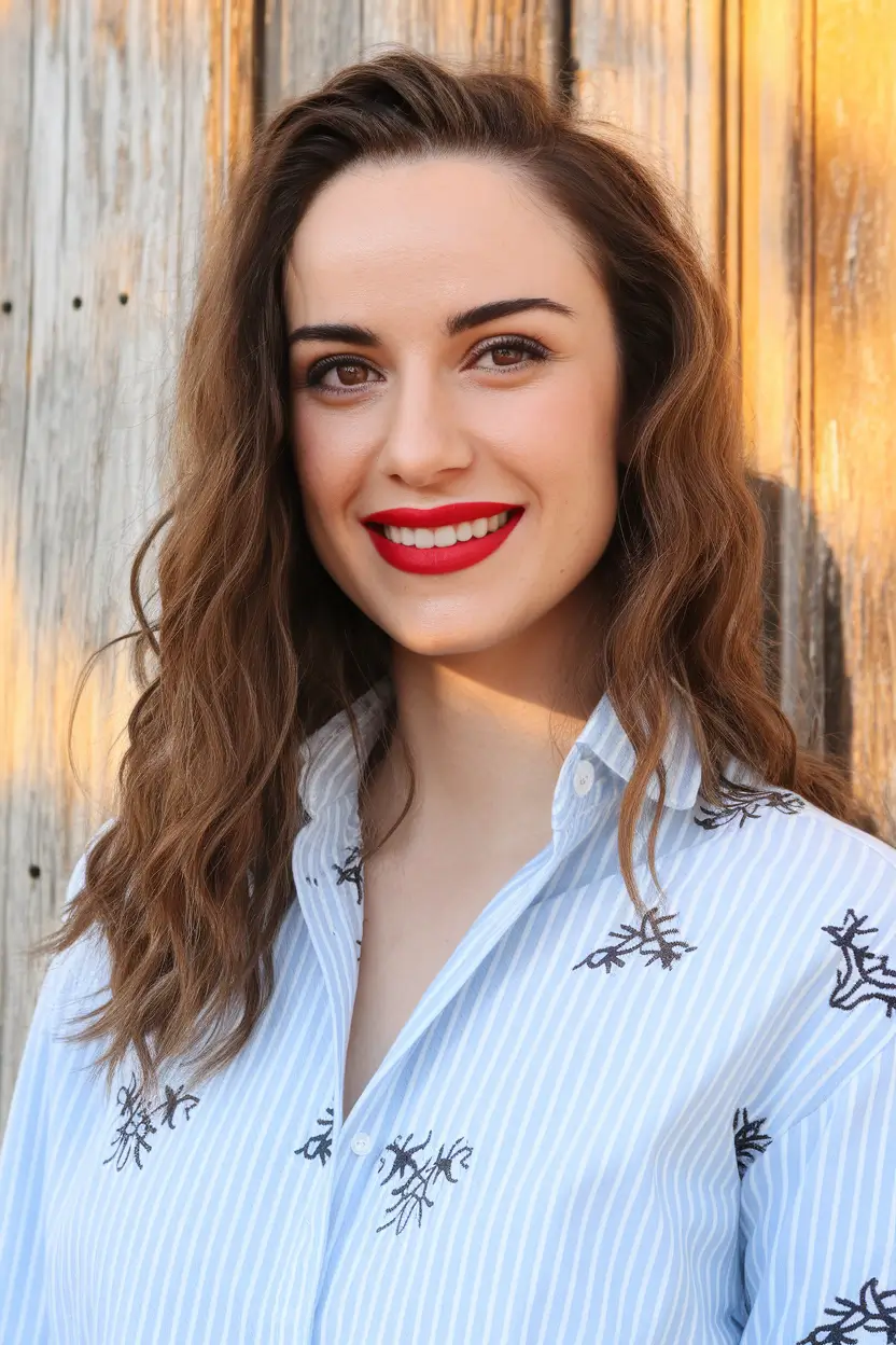 Oval face haircuts long wavy hair