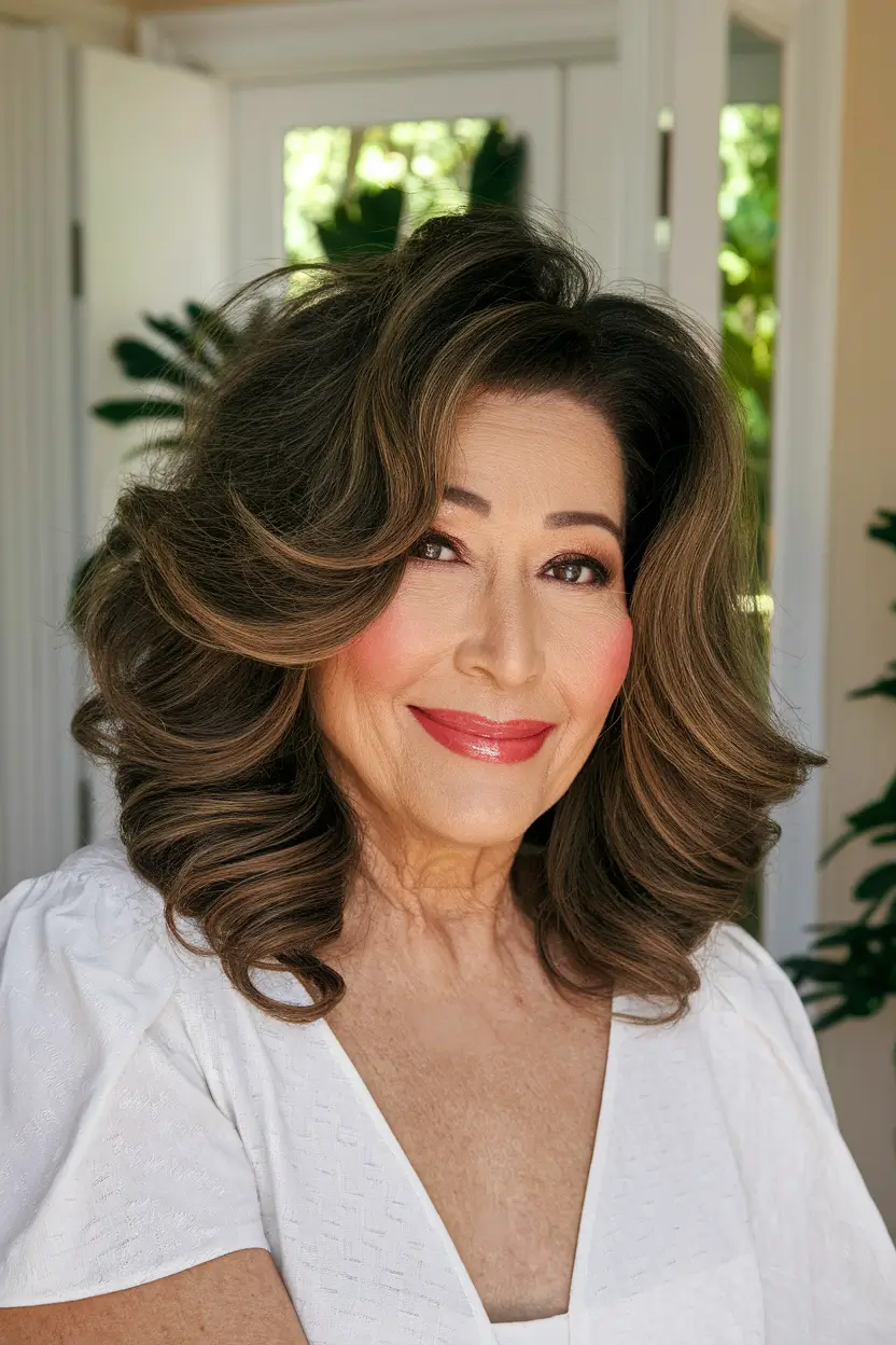 Haircuts for women over 60 years old - autumn 2025 volumetric layers with luxurious trim