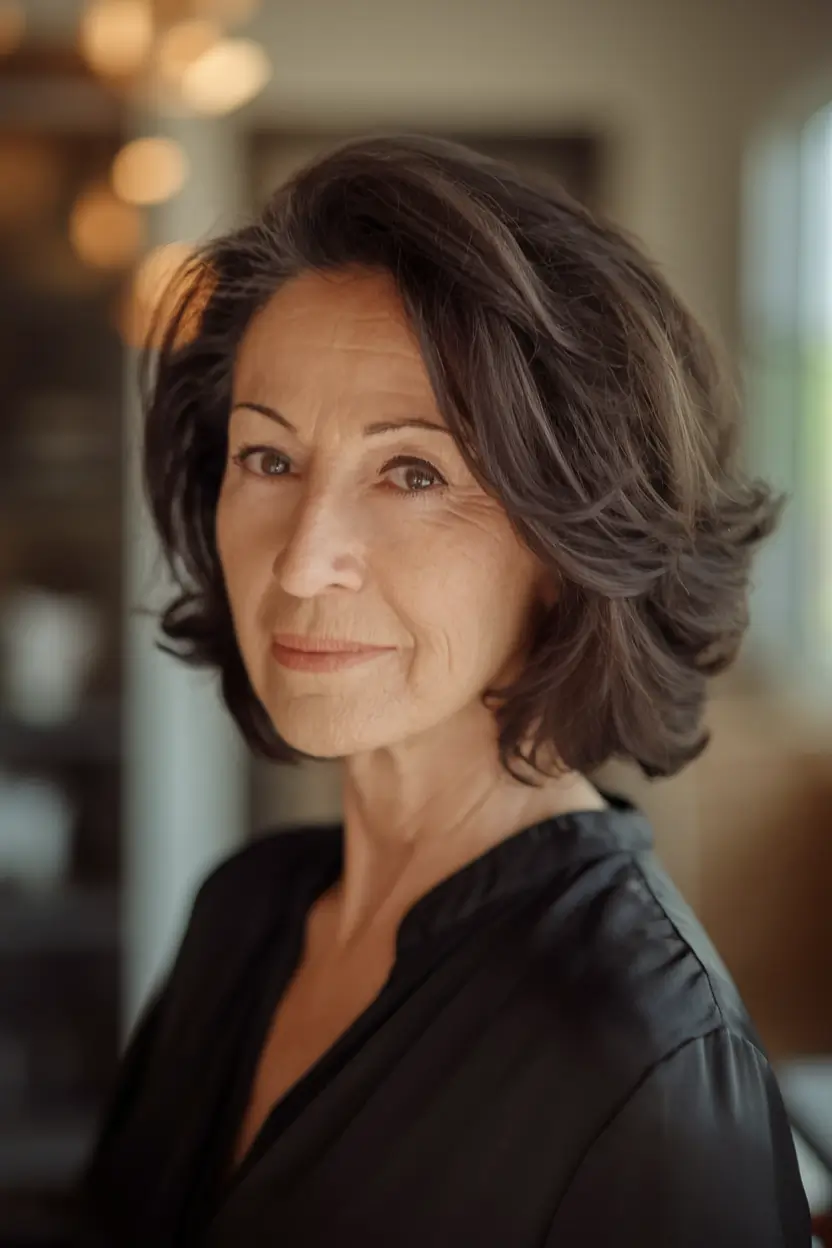 Haircuts for women over 60 years old - autumn 2025 Short rounded layers with a natural volume