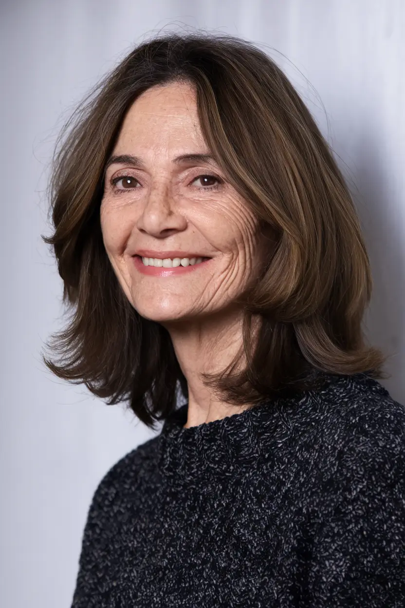 Haircuts for women over 60 years old - autumn 2025. A rounded volume of medium length