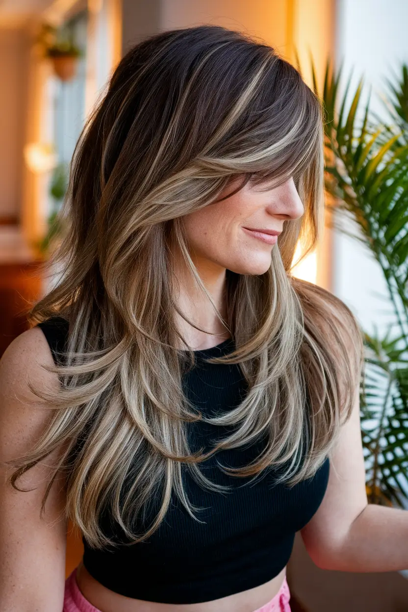 Multilayer butterfly haircuts - summer of 2025. Trends in hairstyles.