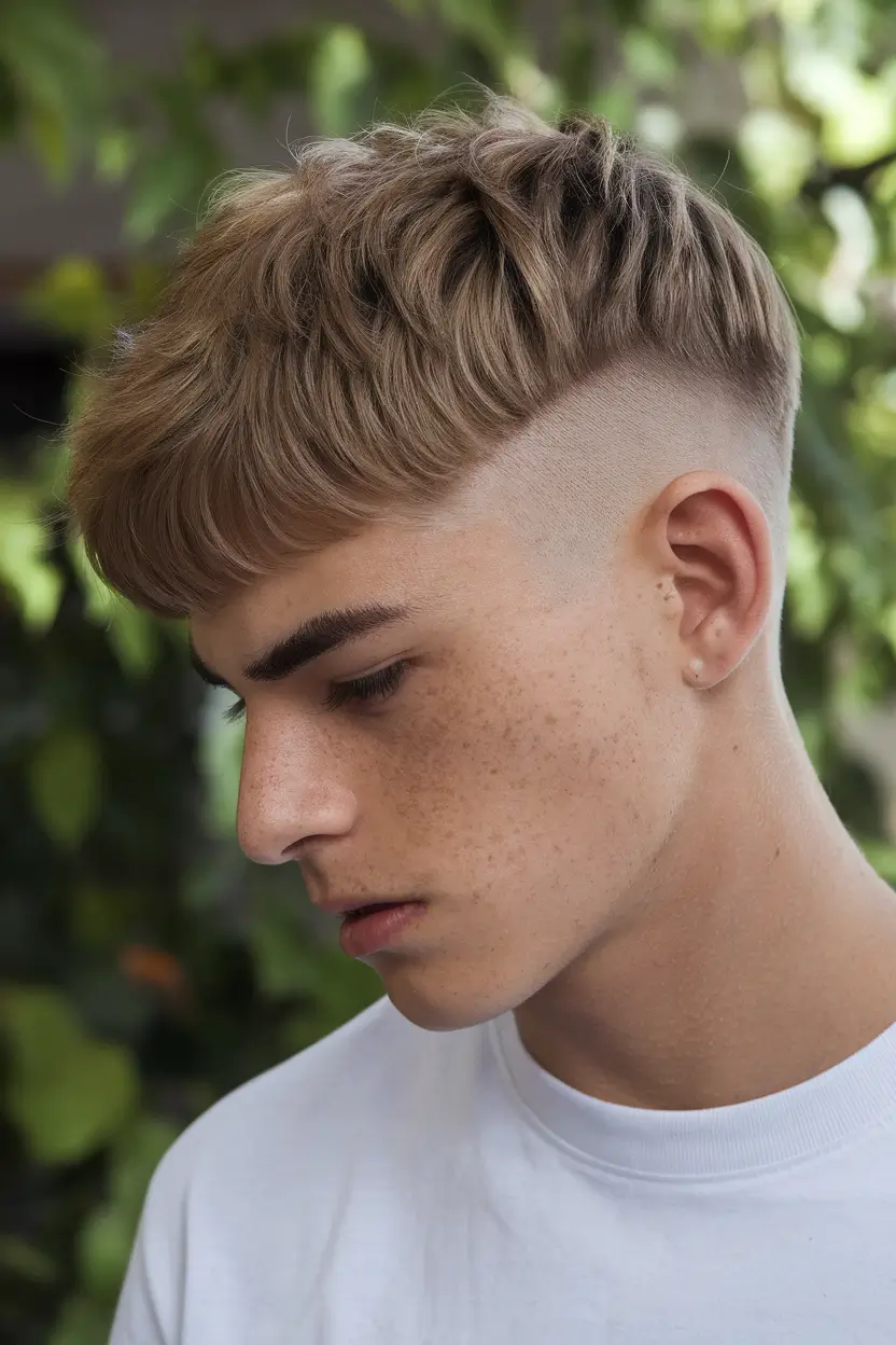 Boy summer haircut 2025 dumb fringe with skin disappearance