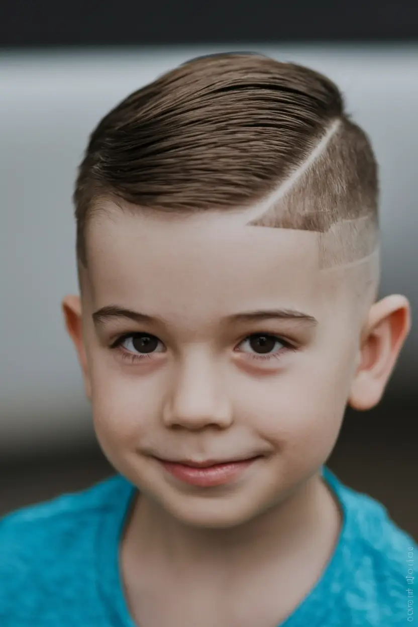 Boy Summer Haircut 2025 Graphic part with a clean execution