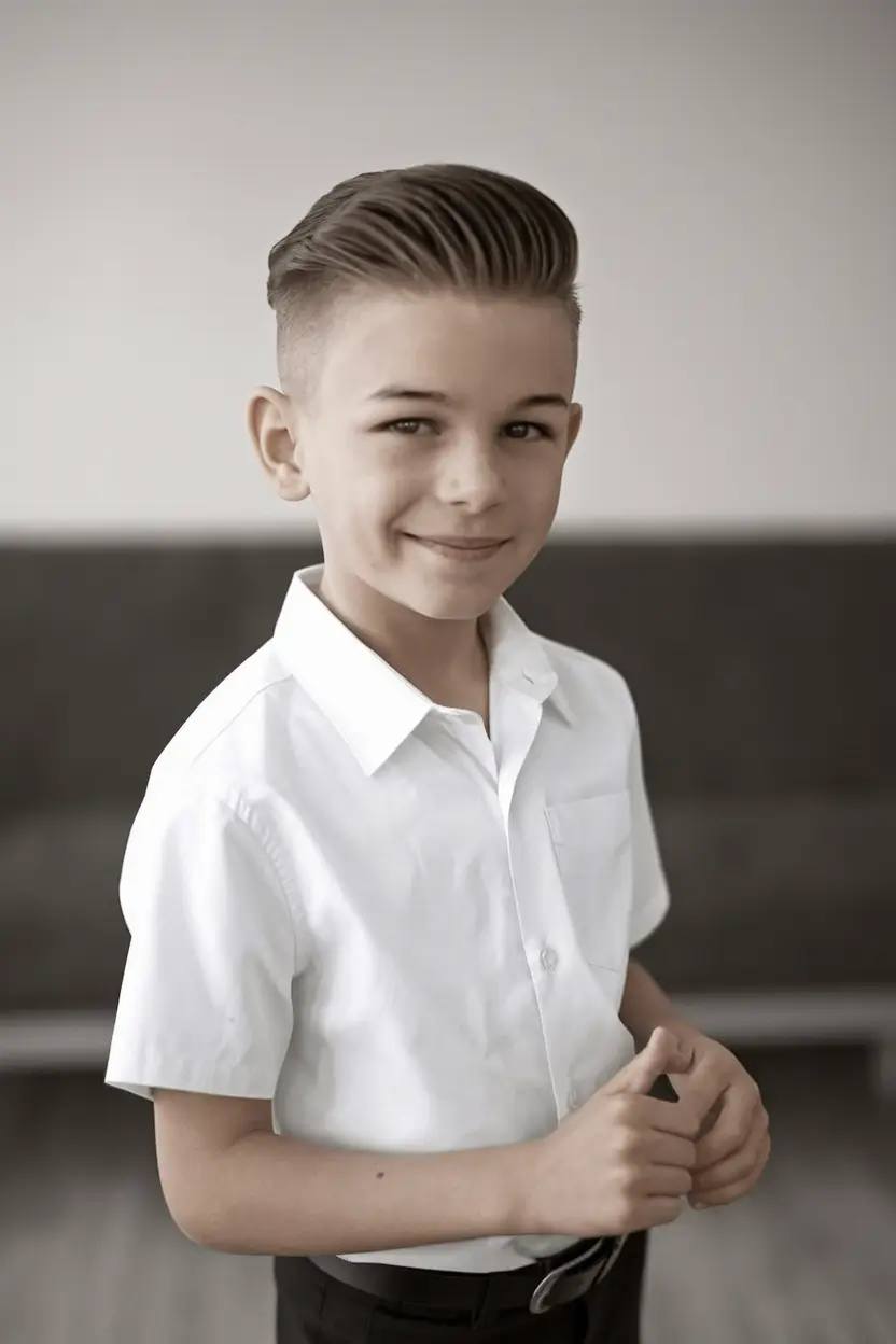 Boy-summer-year-old short short-short on the side falls on the day