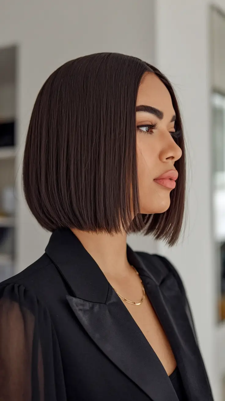 haircuts 2025 polished dumb bob with clean lines