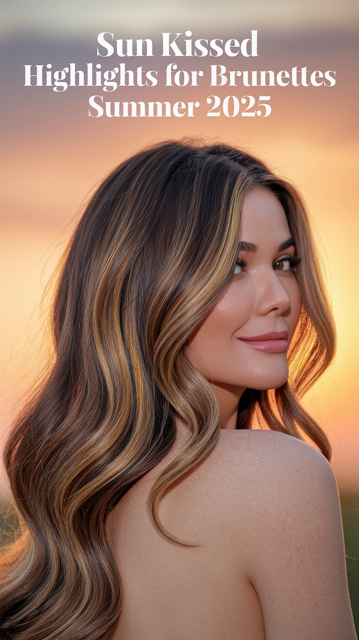 Sun Kissed Highlights for Brunettes Summer 2025: Trendy, Low Maintenance Hair Inspo You’ll Love