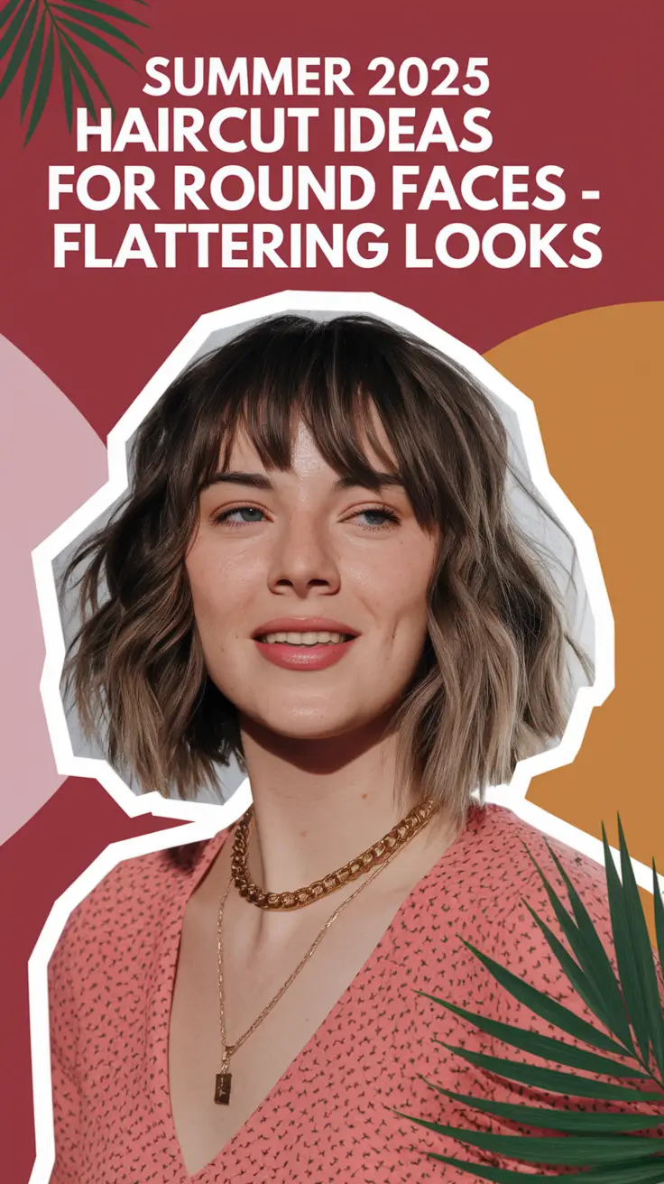 Summer 2025 Haircut Ideas for Round Faces – The Most Flattering Short and Medium Styles
