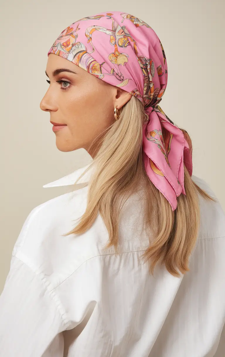 Practical Summer swimming hairstyles 2025 bandana wrap for classical protection