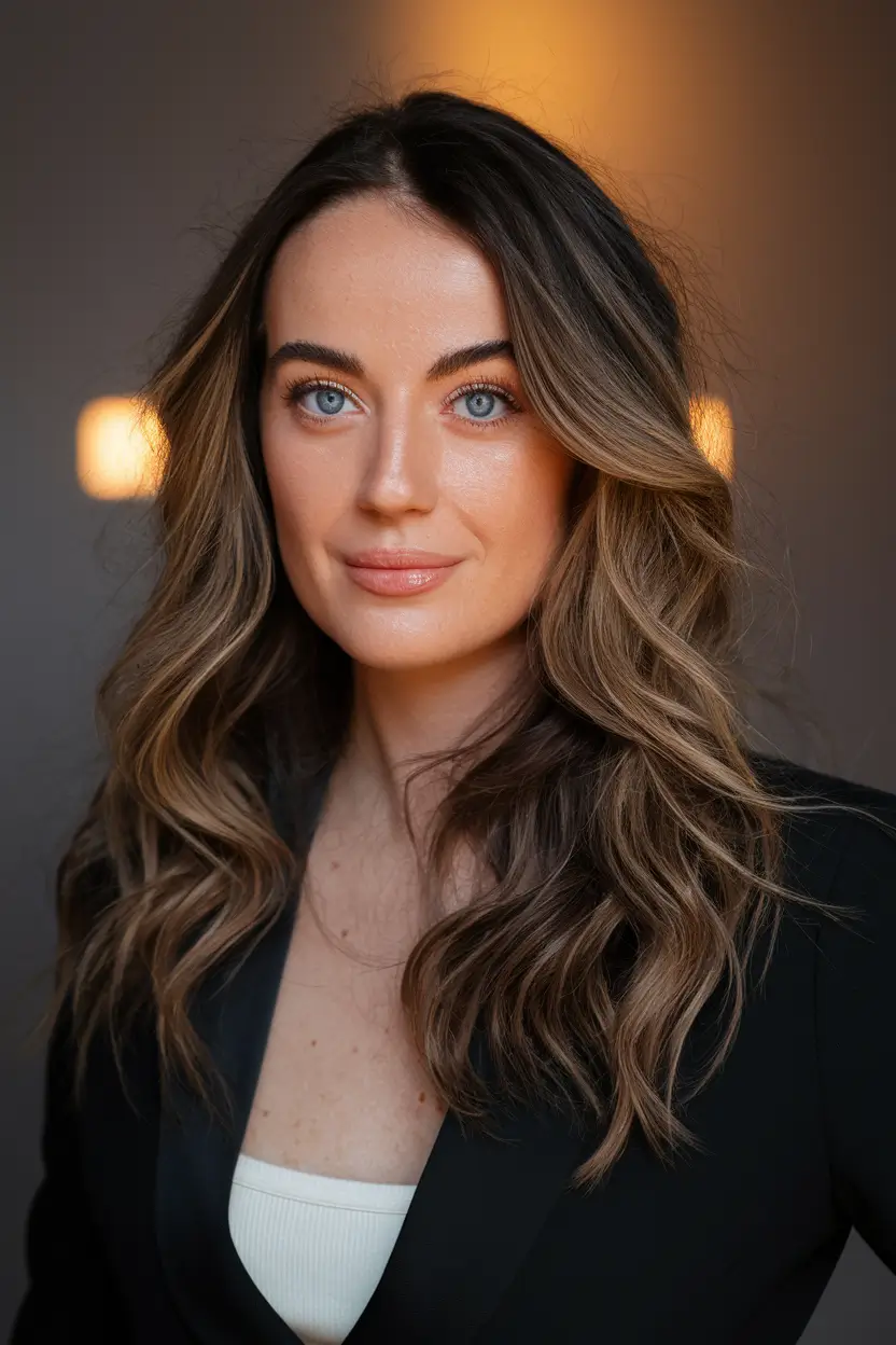 Summer brown hair colors ideas 2025: sunny caramel waves for a shining summer