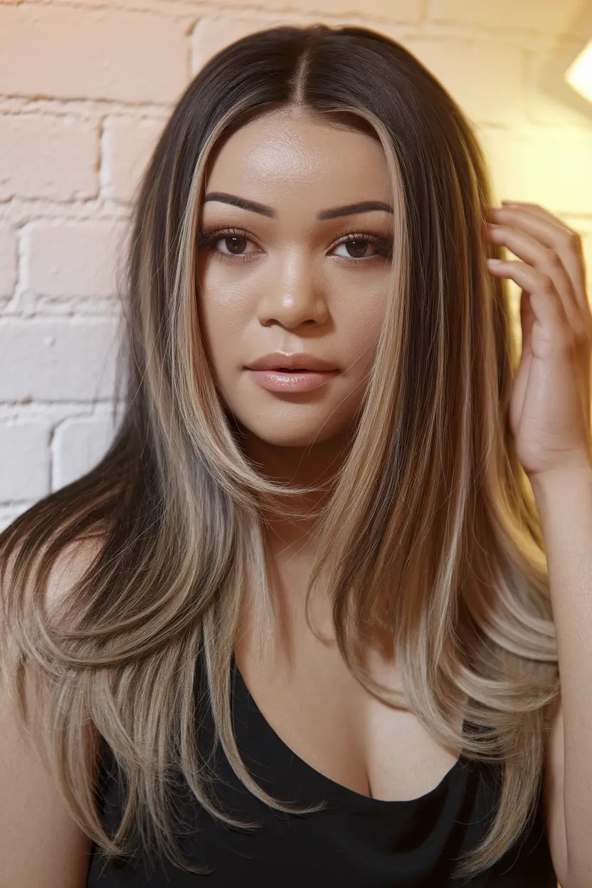 Summer brunette hair color ideas 2025 Sun kiss appearance