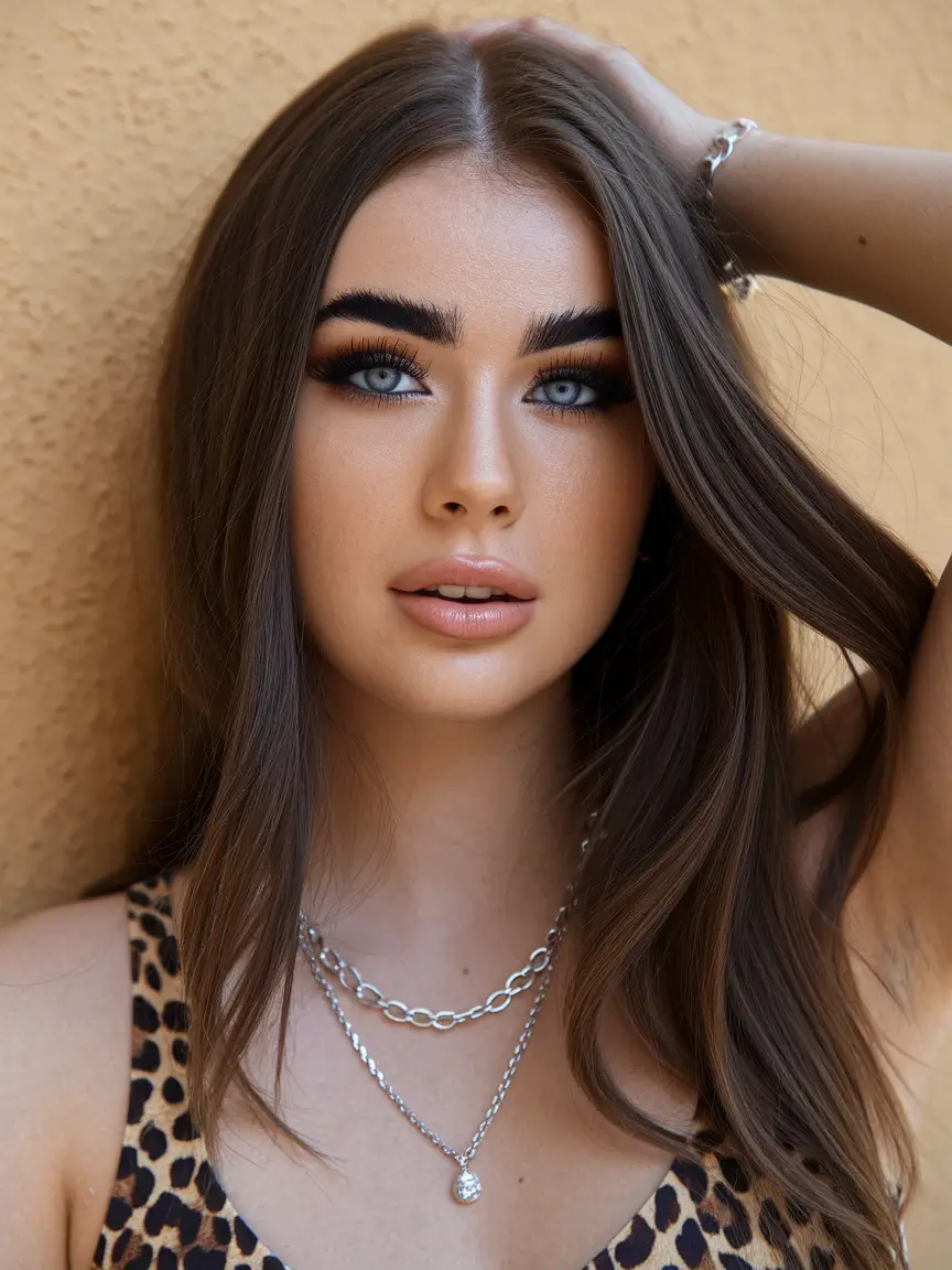 Summer brunette hair color Idea 2025 Sun kisses a deep espresso-brunette with glossy trim