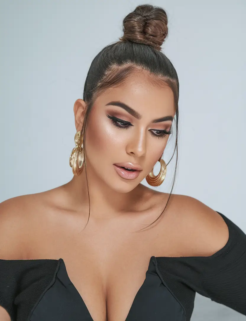 Summer buns hairstyle 2025: gorgeous subscribers - a bun with a spiral nodule for picturesque summer days