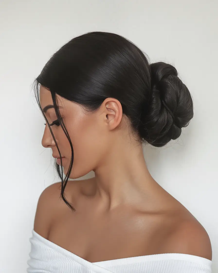 Polished wicker low bun for special occasions: a scaled image of hairstyles for black women