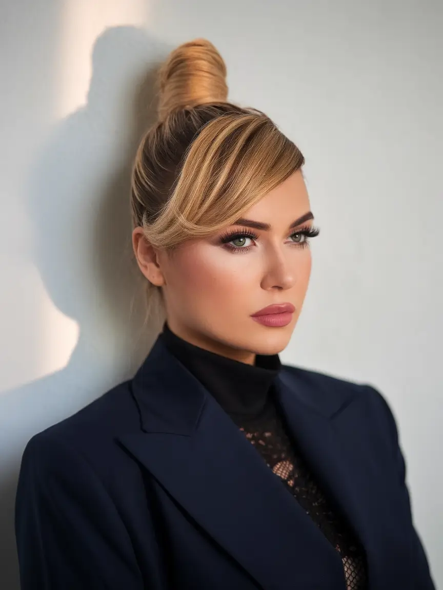Summer buns hairstyle 2025: Gorgeous subscribers - Gorgeous French bun with lateral blows