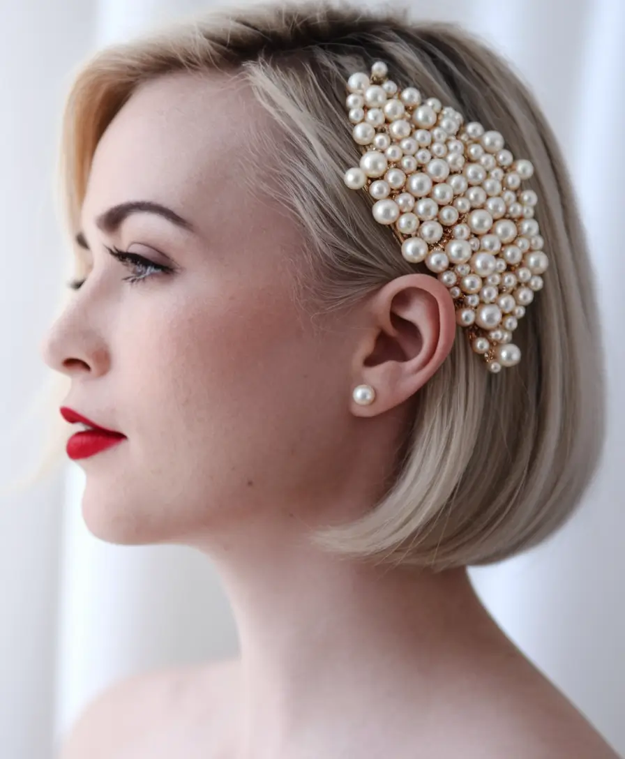 Summer Aupro Hairstyles 2025: Simple pearl retro -bob styles with a bold turn