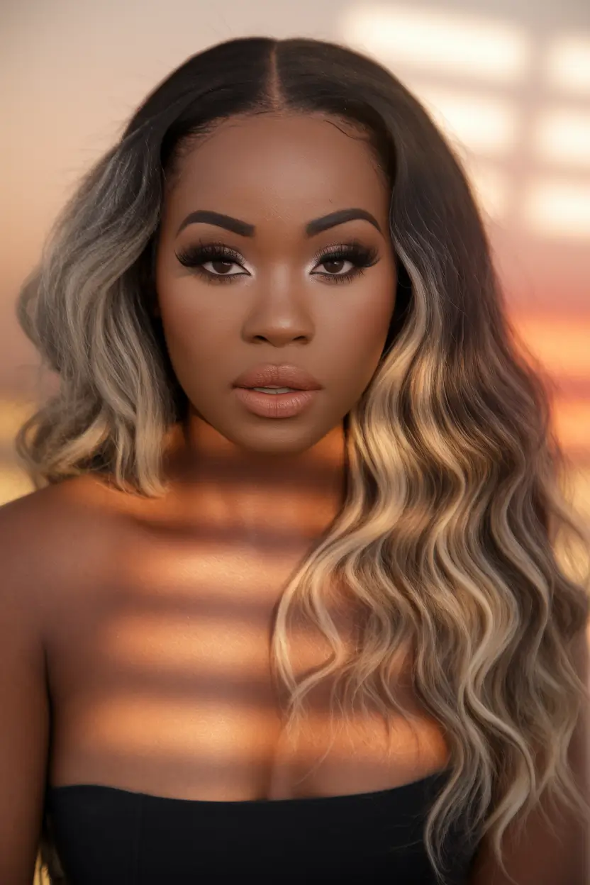 Autumn hair ideas for black women natural smoky wet melting