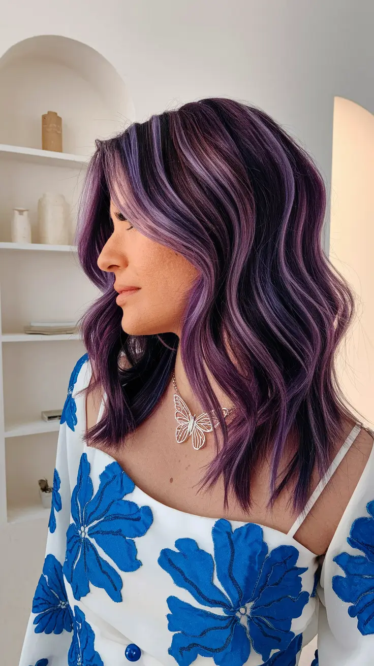 Violet blonde emphasizes summer Balaid bright color