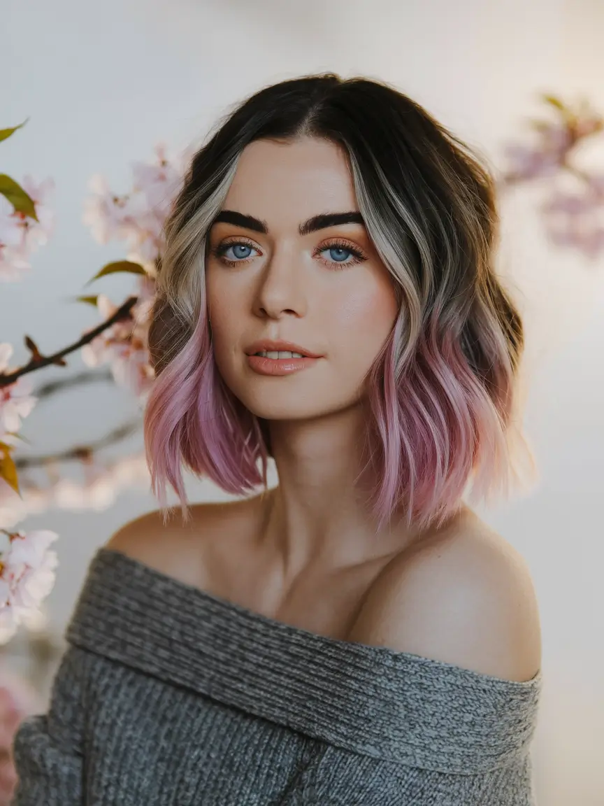 Pastel pink blonde Balage Summer Ombre