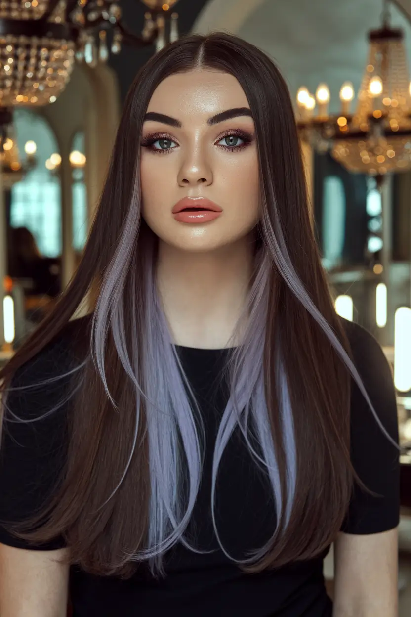Pastel Purple OMBR is highlighted by Brunettes Summer