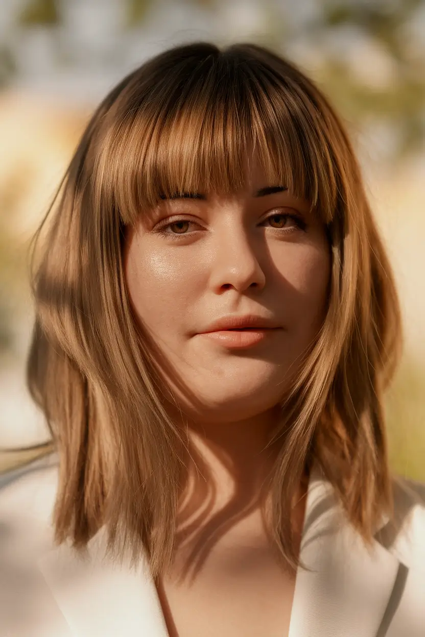 Fashionable haircuts of 2025 for puffy facial shapes.