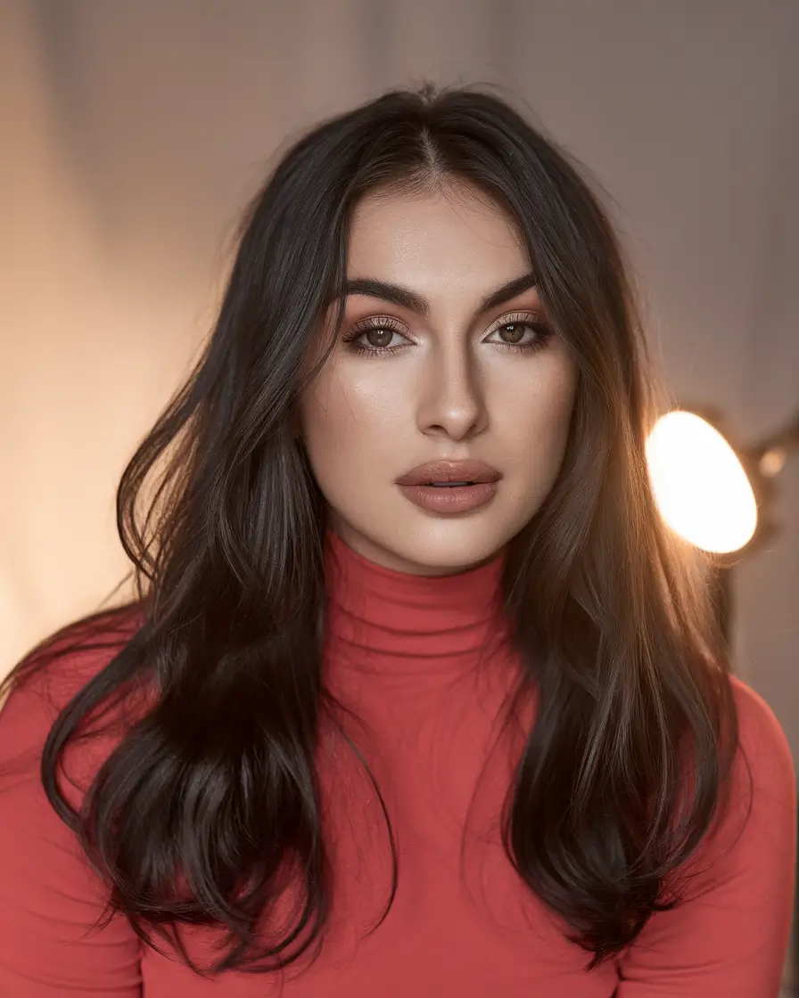 Hay of wigs Summer 2025: Stylish inspiration long chocolate layers with an middle part