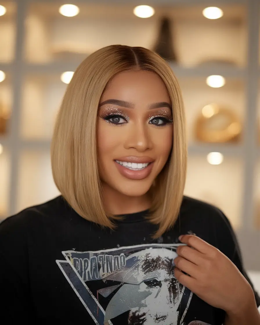 Wigs Hairstyle Summer 2025: Stylish Inspiration+Middle Blonde Luxe with soft finishes
