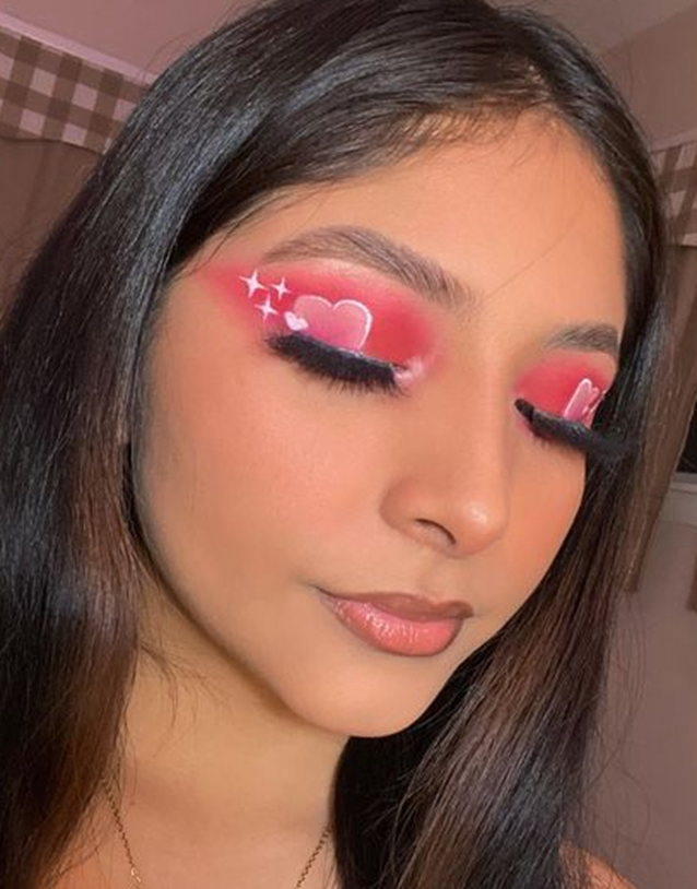 Heart And Stars Red Eyeshadow